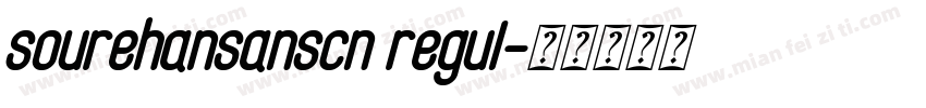 sourehansanscn regul字体转换